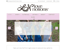 Tablet Screenshot of lovenotions.com
